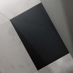 Doporro - receveur de douche bac � douche ultra plat en solid surface gris noir mat geoma07 100x160x3 ...