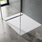 Doporro - receveur de douche design ultra plat 4 cm bac  douche rectangulaire en solid surface blanc ...