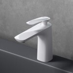 Doporro robinet mitigeur blanc pour lavabo et vasque en laiton mlangeur eau chaude et froide design ...