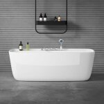 Doporro - sogood baignoire lot rectangulaire 170cm blanc vicenza612ma acrylique avec bonde et robinetterie ...