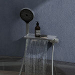 Doporro syst�me de douche avec douchettes douche � main robinet baignoire pommeau de douche chrom� 4 ...