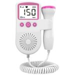Doppler f?tal pink home, moniteur cardiaque doppler de poche pour b�b� pour la grossesse et le test clair ...