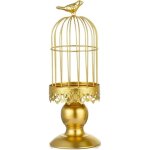 (dor� s) d�coration de bougeoir r�tro cr�ative en forme de cage � oiseaux, bougeoir en fer forg�, accessoires ...