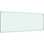 Dosseret de cuisine - fond de hotte - cr�dence de cuisine blanc 100x40 cm verre tremp�