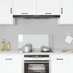 Dosseret de cuisine - fond de hotte - cr�dence de cuisine transparent 90 x 40 cm verre tremp�