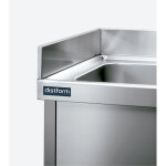 Dosseret droit en inox lat�ral amovible pour plonges - gamme 700 - distform