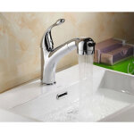 Dot� d'un syst�me extractible, adapt� aux lavabos ou aux �viers de salle de bain, ce robinet propose ...