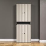 Calicosy - double colonne de salle de bain rainure 4 portes et 1 niche l70 cm - purebliss