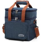 Double couche sac isotherme, 12. 5l sac isotherme repas pour hommes et femmes glaciere souple isotherme ...