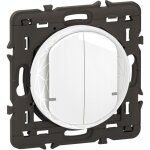 Commande double pour �clairage et prises sans fils c�liane with netatmo avec support et enjoliveur blanc ...