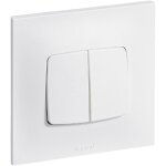 [jamais utilis�] double interrupteur va et vient 10a complet - neptune - blanc - legrand