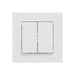 Double interrupteur va - et - vient complet miluz blanc - schneider electric