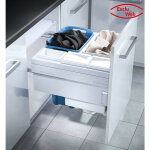 Hailo - double panier  linge encastrable 80l laundry carrier 600