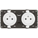 Legrand - double prise 2p + t surface cliane prcble - enjoliveurs blanc et support