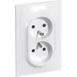 [jamais utilis�] double prise de courant 2p + t 16a 1 poste pr�c�bl�e complet - neptune - blanc - legrand ...