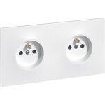 [jamais utilis] double prise de courant 2p + t 16a prcble complet - neptune - blanc - legrand
