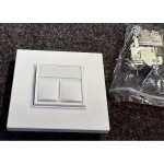 Schneider electric - double prise reseau rj45 cat 6 stp blanc polaire complet avec support et plaque ...