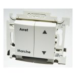 Alternative elec - double v&v volet roulant blanc avec position marche / arrt encastr bornes auto fixation ...