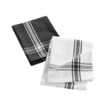 Douceur d'intrieur - lot de 2 torchons 'cuisiline' 50x70cm anthracite