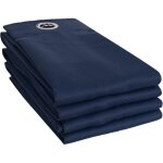 Douceur d'int�rieur - lot de 4 rideaux � ?illets occultants unis petite hauteur 140 x 180 cm - bleu