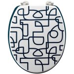Douceur d'intrieur - abattant wc mdf charnires mtal labyrinthe