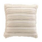 Douceur d'int�rieur - coussin d�houssable coton tiss� naturel 60x60cm 'atlas' - 60x60cm - naturel