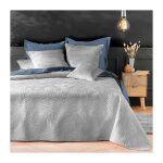 Douceur d'int�rieur - couvre - lit velours uni solange - 220 x 240 cm - gris + 2 housses de coussins ...