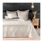 Douceur d'intrieur - couvre - lit velours uni solange - 220 x 240 cm - naturel + 2 housses de coussins ...