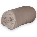 Douceur d'int�rieur - drap housse 1 personne 90 x 190 cm jersey uni jersy sable