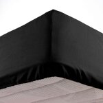 Douceur d'intrieur - drap housse microfibre oscar - 190x140cm - noir