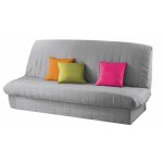 Douceur d'intrieur - housse de clic clac mat. 120  140 cm - 185  200 cm polye. uni essentiel gris