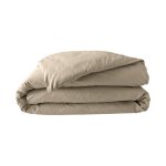 Douceur d'intrieur - housse de couette 2 personnes 260 x 240 cm percale de coton 78 fils sable