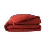 Douceur d'intrieur - housse de couette 2 personnes 240 x 220 cm percale de coton 78 fils tomette