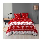 Douceur d'intérieur - housse de couette 240 x 220 cm en microfibre de flanelle floconette Douceur d'intérieur - housse de couette 240 x 220 cm en microfibre de flanelle floconette