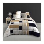 Douceur d'intrieur - housse de couette 260 x 240 cm percale de coton 78 fils + 2 taies ulysse