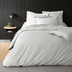 Douceur d'int�rieur - housse de couette blanc en percale de coton - douceur et �l�gance 240 x 220 cm