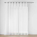 Douceur d'intrieur - voilage grande largeur a oeillets 300 x 240 cm voile tiss carlin naturel