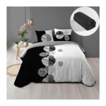 Douceur d'intérieur - pack parure de couette 220 x 240 cm stormi + drap housse (140) noir Douceur d'intérieur - pack parure de couette 220 x 240 cm stormi + drap housse (140) noir