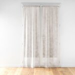 Douceur d'int�rieur - paire droite passe tringle 2 x 70 x 240 cm voile tisse applique karla taupe