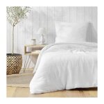 Douceur d'int�rieur - parure de lit 140 x 200 cm double gaze coton uni 57 fils angelia blanc