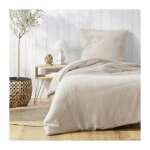 Douceur d'int�rieur - parure de lit 140 x 200 cm double gaze coton uni 57 fils angelia sable