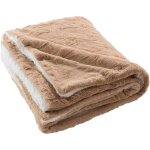 Douceur d'intrieur - plaid imitation fourrure foxy sable - 125x150cm - sable
