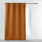 Douceur d'int�rieur - rideau grande hauteur � ?illets 140 x 280 cm ? polyester uni essentiel camel