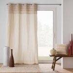 Douceur d'int�rieur - rideau hilary 140x240cm - coton et polyester - 140x240cm - naturel