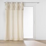 Douceur d'int�rieur - rideau � ?illets 140 x 240 cm ? coton / polyester ? top fantaisie brod� ? mod�le ...