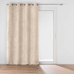 Douceur d'int�rieur - rideau � ?illets 140 x 260 cm velours chenille ? l�o naturel - 140x260cm - naturel ...