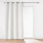 Douceur d'int�rieur - rideau � ?illets 140 x 260 cm ? velours relief c�tel� ? mod�le nils blanc