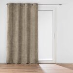 Douceur d'int�rieur - rideau a oeillets 140 x 260 cm velours chenille leo sable - 140x260cm - sable