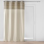 Douceur d'int�rieur - rideau a oeillets 140 x 240 cm poly coton + top jacquard camalia