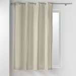 Douceur d'intérieur - rideau a oeillets 135 x 180 cm isolantthermique microfibre micropolar lin Douceur d'intérieur - rideau a oeillets 135 x 180 cm isolantthermique microfibre micropolar lin